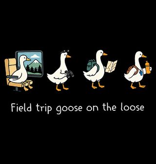Obrázek 2 produktu Dámské tričko Výletní Husa na Svobodě Field trip goose on the loose