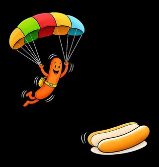 Obrázek 2 produktu Pánská mikina Létající Párek Skydiving Hotdog
