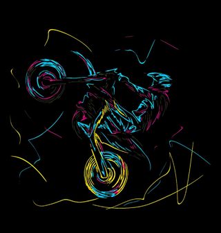 Obrázek 1 produktu Pánské tričko Neon Motorkář Dirt Bike Rider