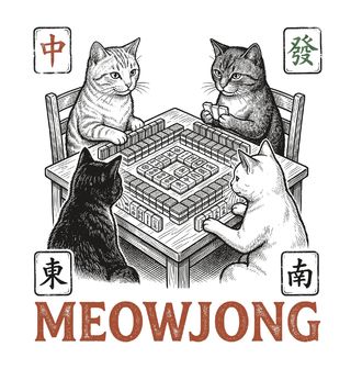 Obrázek 2 produktu Dámské tričko Kočičí mistři Meowjongu