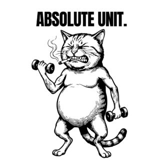 Obrázek 2 produktu Dámské tričko Kouřící Kočka s Činkou Absolute Unit