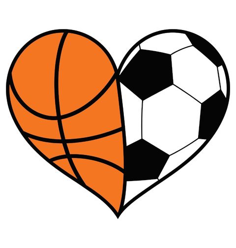 Obrázek produktu Dětské tričko Srdce Sportovce Fotbal a Basketbal