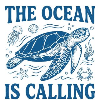 Obrázek 1 produktu Dámské tričko Želva Oceán volá The Ocean Is Calling