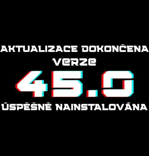Obrázek produktu Dámské tričko Aktualizace dokončena Verze 45 Úspěšně Nainstalována