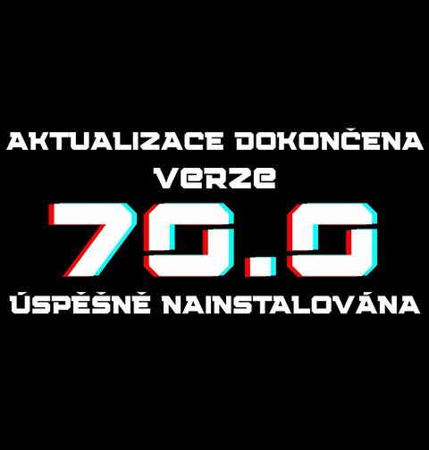 Obrázek produktu Dámské tričko Aktualizace dokončena Verze 70 Úspěšně Nainstalována