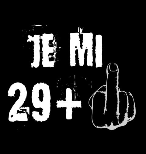 Obrázek produktu Pánské tričko Je mi 29 + 1 Prostředníček Třicetiny