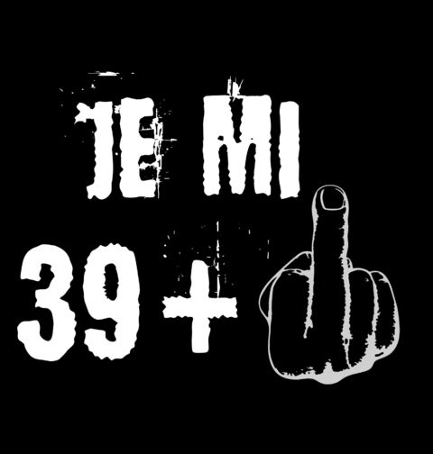 Obrázek produktu Dámské tričko Je mi 39 + 1 Prostředníček Čtyřicetiny