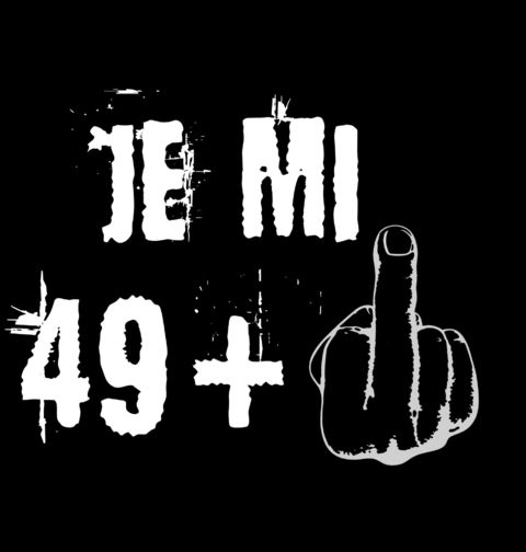 Obrázek produktu Pánské tričko Je mi 49 + 1 Prostředníček Padesátiny