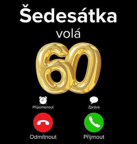 Obrázek produktu Pánská mikina Šedesátka volá Phone Call