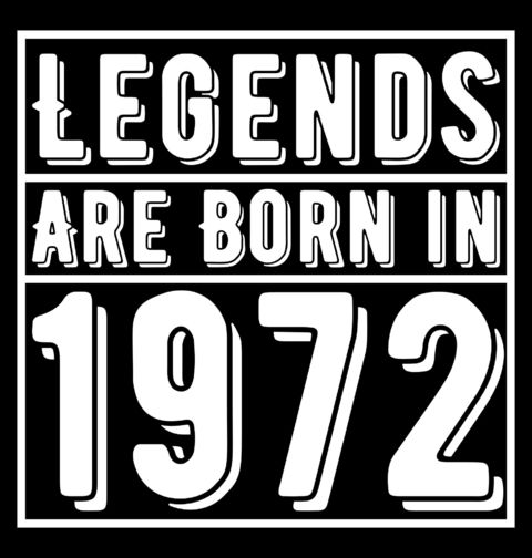 Obrázek produktu Dámské tričko Legendy se rodí 1972 Legends are born in 1972