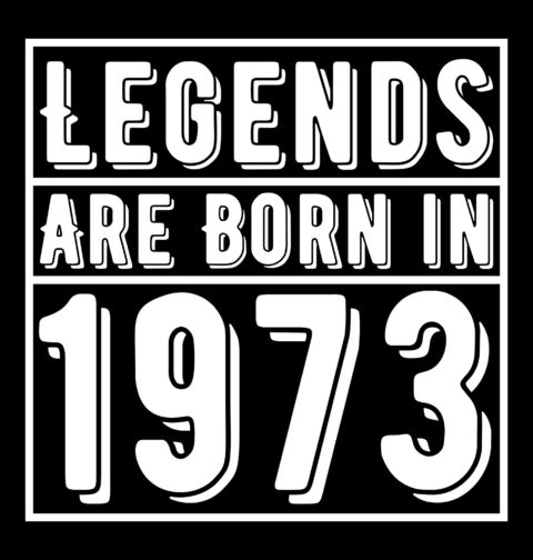 Obrázek produktu Pánské tričko Legendy se rodí 1973 Legends are born in 1973