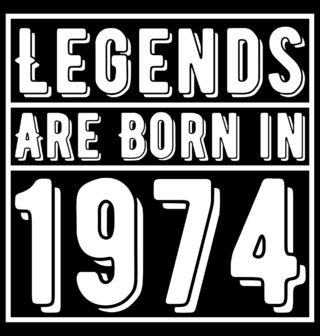 Obrázek 1 produktu Pánské tričko Legendy se rodí 1974 Legends are born in 1974