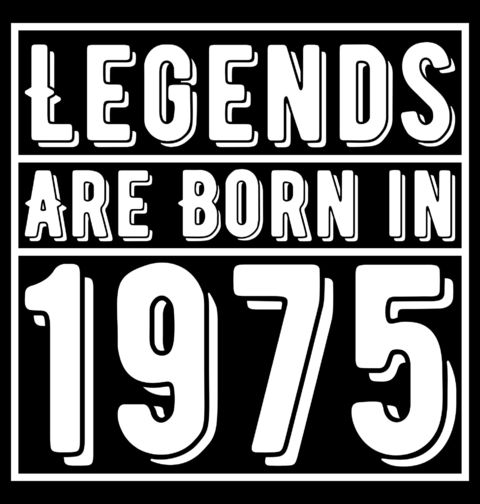 Obrázek produktu Pánské tričko Legendy se rodí 1975 Legends are born in 1975