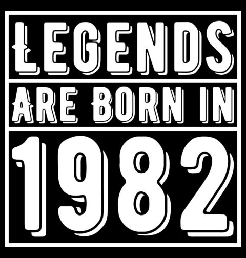 Obrázek produktu Pánské tričko Legendy se rodí 1982 Legends are born in 1982
