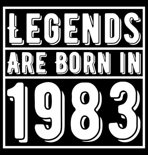 Obrázek produktu Pánská mikina Legendy se rodí 1983 Legends are born in 1983
