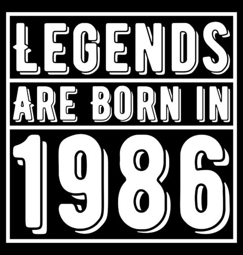 Obrázek produktu Pánské tričko Legendy se rodí 1986 Legends are born in 1986
