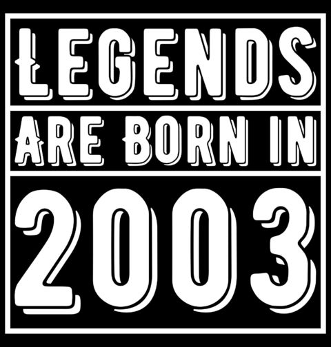 Obrázek produktu Pánská mikina Legendy se rodí 2003 Legends are born in 2003