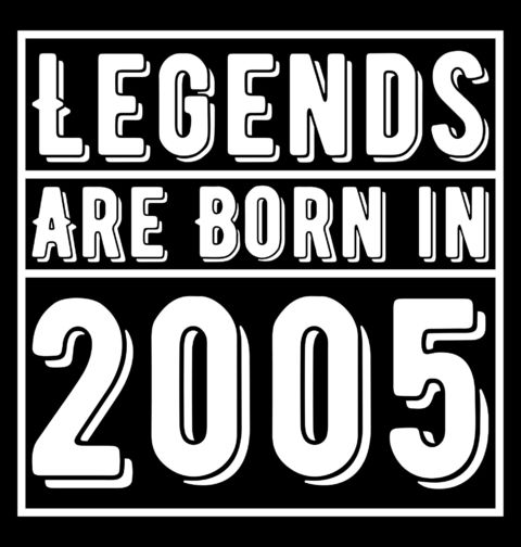 Obrázek produktu Dámské tričko Legendy se rodí 2005 Legends are born in 2005