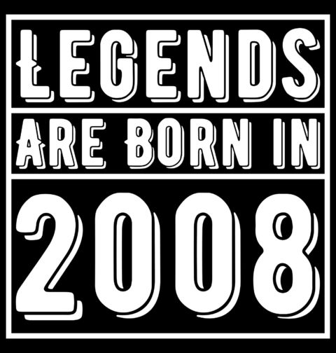 Obrázek produktu Pánské tričko Legendy se rodí 2008 Legends are born in 2008