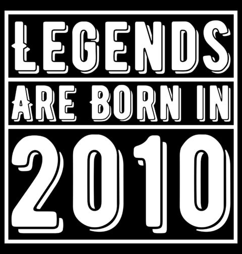 Obrázek produktu Pánské tričko Legendy se rodí 2010 Legends are born in 2010