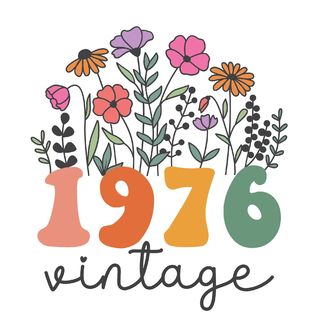 Obrázek 2 produktu Dámské tričko Květinový Vintage Ročník 1976