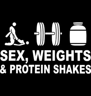 Obrázek 2 produktu Dámské tričko Sex, Váhy a Proteinové Shaky Sex Weights and Protein Shakes