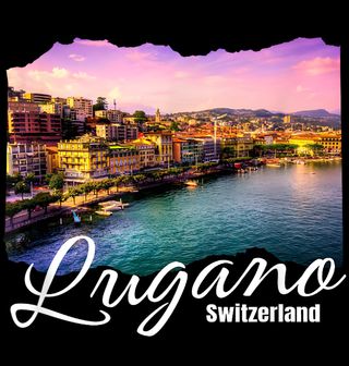 Obrázek 2 produktu Pánská mikina Nádherné Lugano ve Švýcarsku Lugano Switzerland