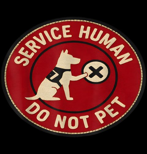 Obrázek produktu Pánská mikina Služební Člověk, Nesahejte Service Human Do Not Pet