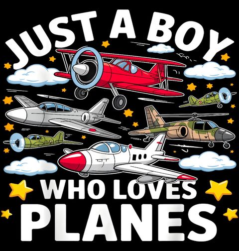 Obrázek produktu Dětské tričko Kluk, který miluje Letadla Just a Boy Who Loves Planes