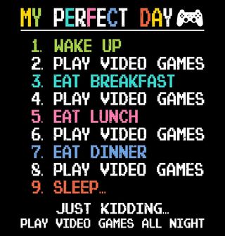Obrázek 2 produktu Pánské tričko Můj Ideální Den Hráče My Perfect Day