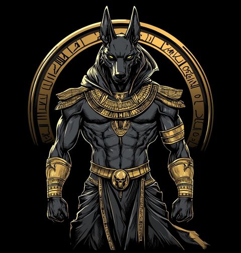 Obrázek produktu Pánská mikina Zlatý Bůh Anubis