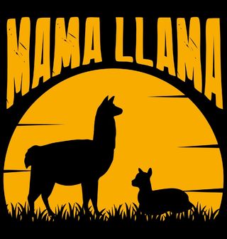 Obrázek 2 produktu Dětské tričko Mama Lama a Její Mládě Mama Llama