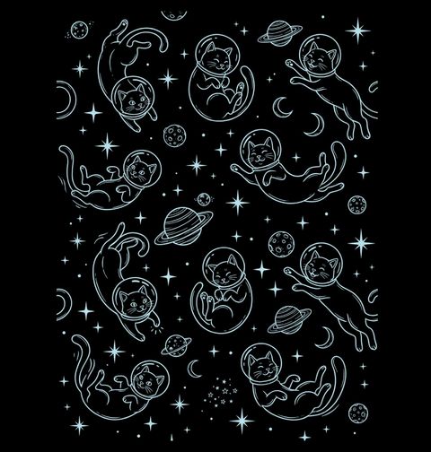 Obrázek produktu Pánské tričko Astronautské Kočky mezi Planetami