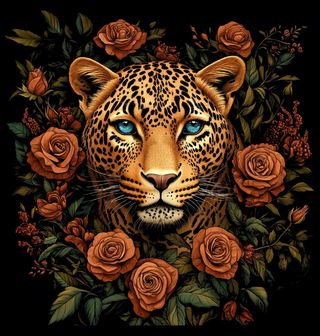 Obrázek 2 produktu Pánské tričko Leopard mezi Růžemi