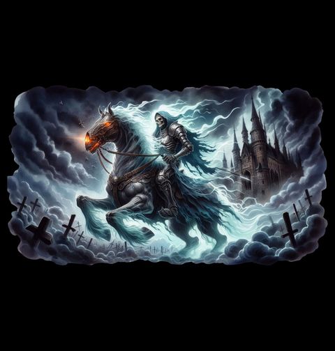 Obrázek produktu Pánské tričko Nemrtvý Rytíř z Fantasy Světa