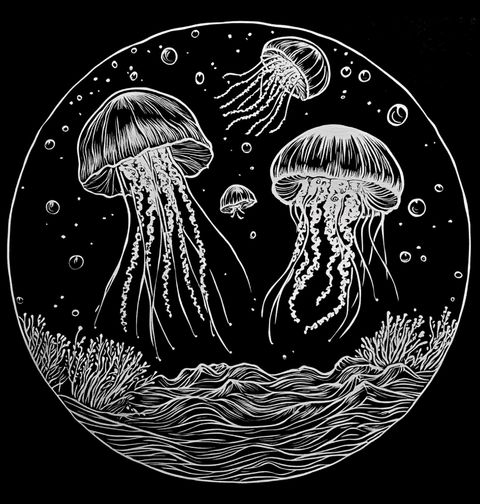 Obrázek produktu Pánské tričko Medúzy v Moři Jellyfish