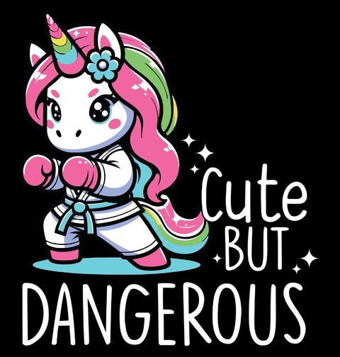 Obrázek produktu Pánská mikina Boxující Jednorožec Cute but Dangerous