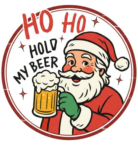 Obrázek produktu Dámské tričko Vánoční Santovo Pivo Ho Ho Hold My Beer