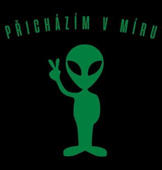 Obrázek 1 produktu Pánské tričko Mimozemšťan Přicházím v Míru