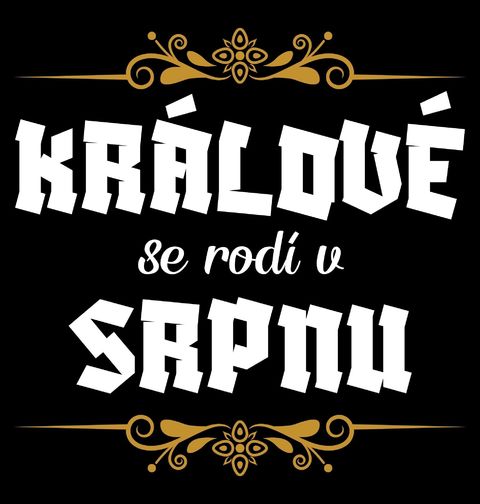 Obrázek produktu Dětské tričko Králové se Rodí v Srpnu Kings Are Born in August