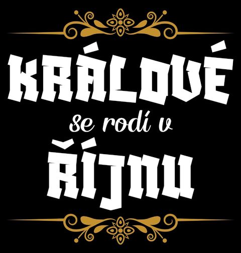 Obrázek produktu Dětské tričko Králové se Rodí v Říjnu Kings Are Born in October