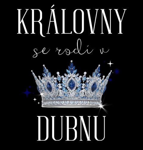 Obrázek produktu Dětské tričko Královny s Korunou se Rodí v Dubnu