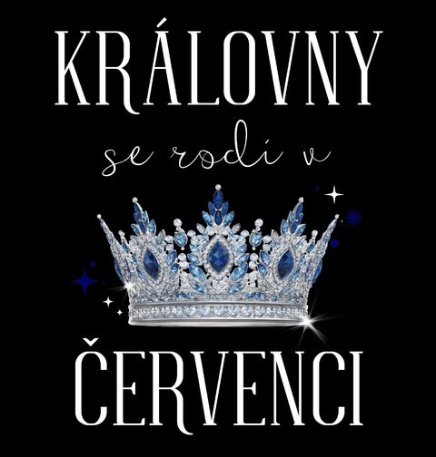 Obrázek produktu Dětské tričko Královny s Korunou se Rodí v Červenci