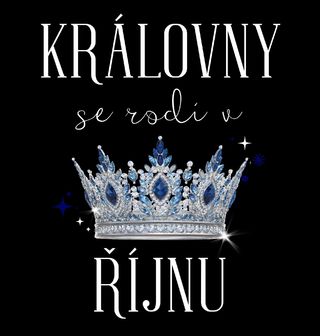 Obrázek 2 produktu Dětské tričko Královny s Korunou se Rodí v Říjnu