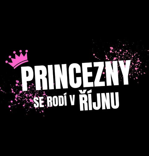 Obrázek produktu Dětské tričko Princezny se Rodí v Říjnu