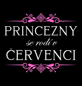 Obrázek 1 produktu Dětské tričko Princezny se Rodí v Červenci Princesses Are Born in July