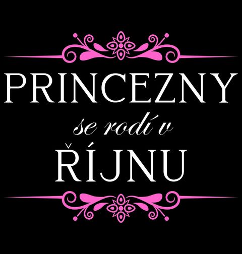 Obrázek produktu Dětské tričko Princezny se Rodí v Říjnu Princesses Are Born in October