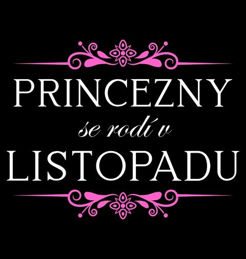 Obrázek produktu Dámské tričko Princezny se Rodí v Listopadu Princesses Are Born in November