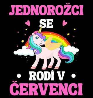 Obrázek 2 produktu Dětské tričko Jednorožci se Rodí v Červenci