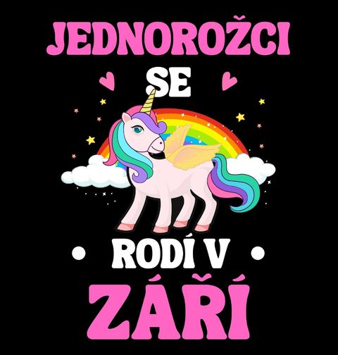 Obrázek produktu Dětské tričko Jednorožci se Rodí v Září